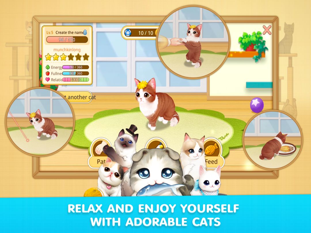 LINE Cat Café 게임 스크린 샷