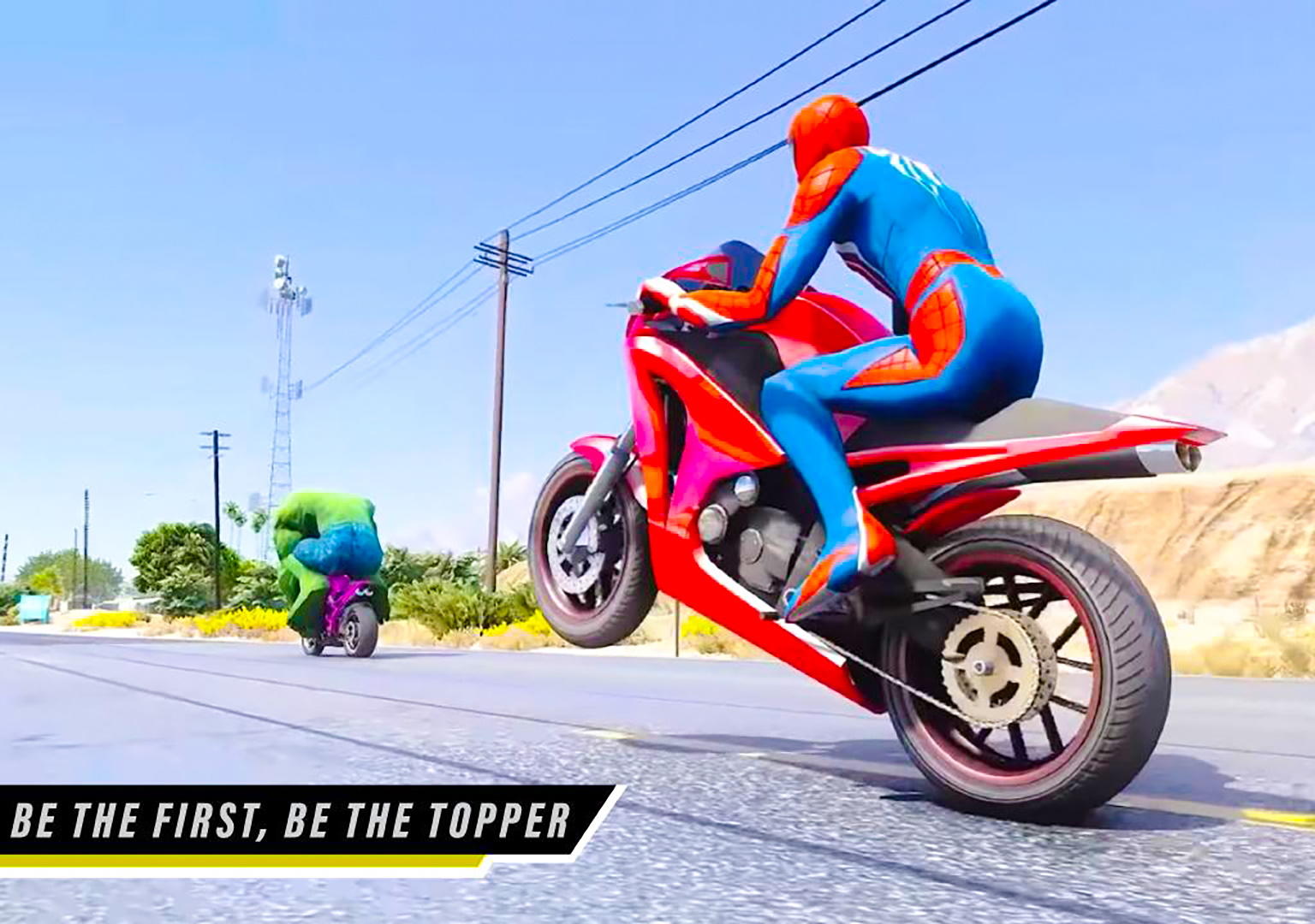 Cuplikan Layar Game Spider Hero Moto Bike Stunt