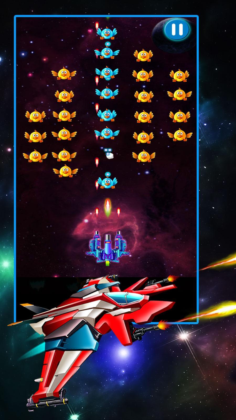 Chicken Shooter: Galaxy Attack Game Screenshot