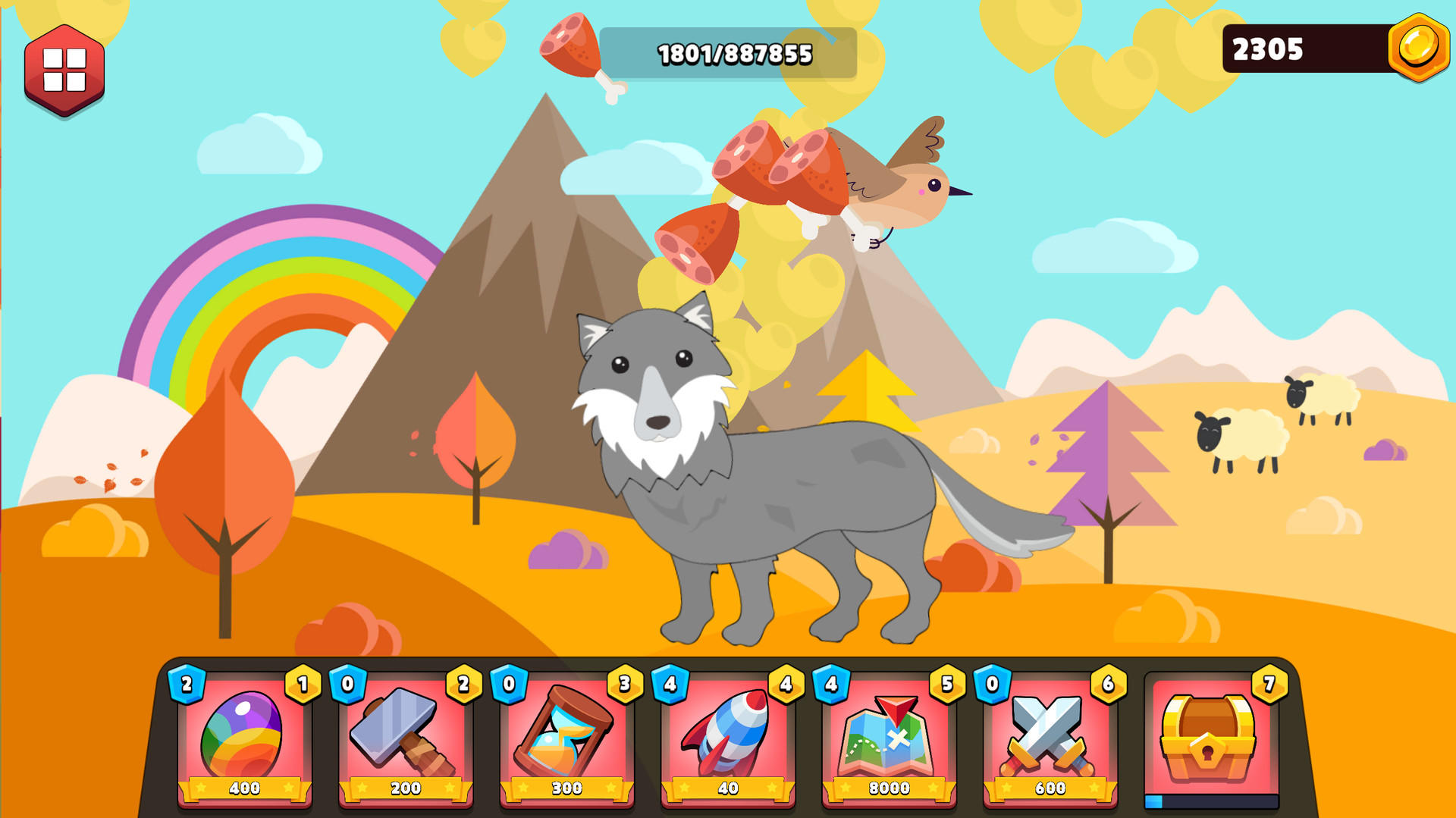 Screenshot of Feed the Pets Fall Animals
