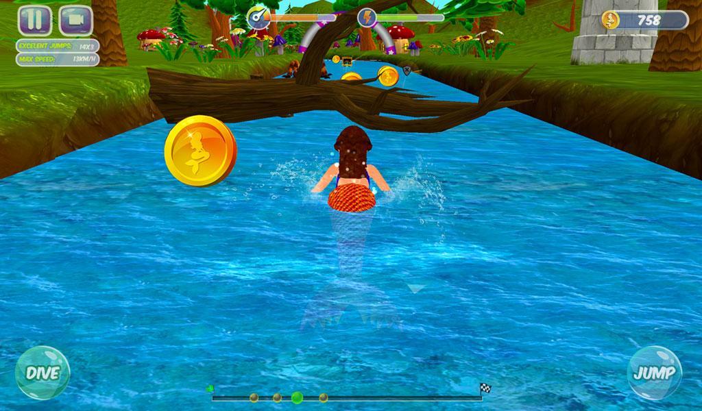 Fancy Mermaid Race Adventures Game Screenshot