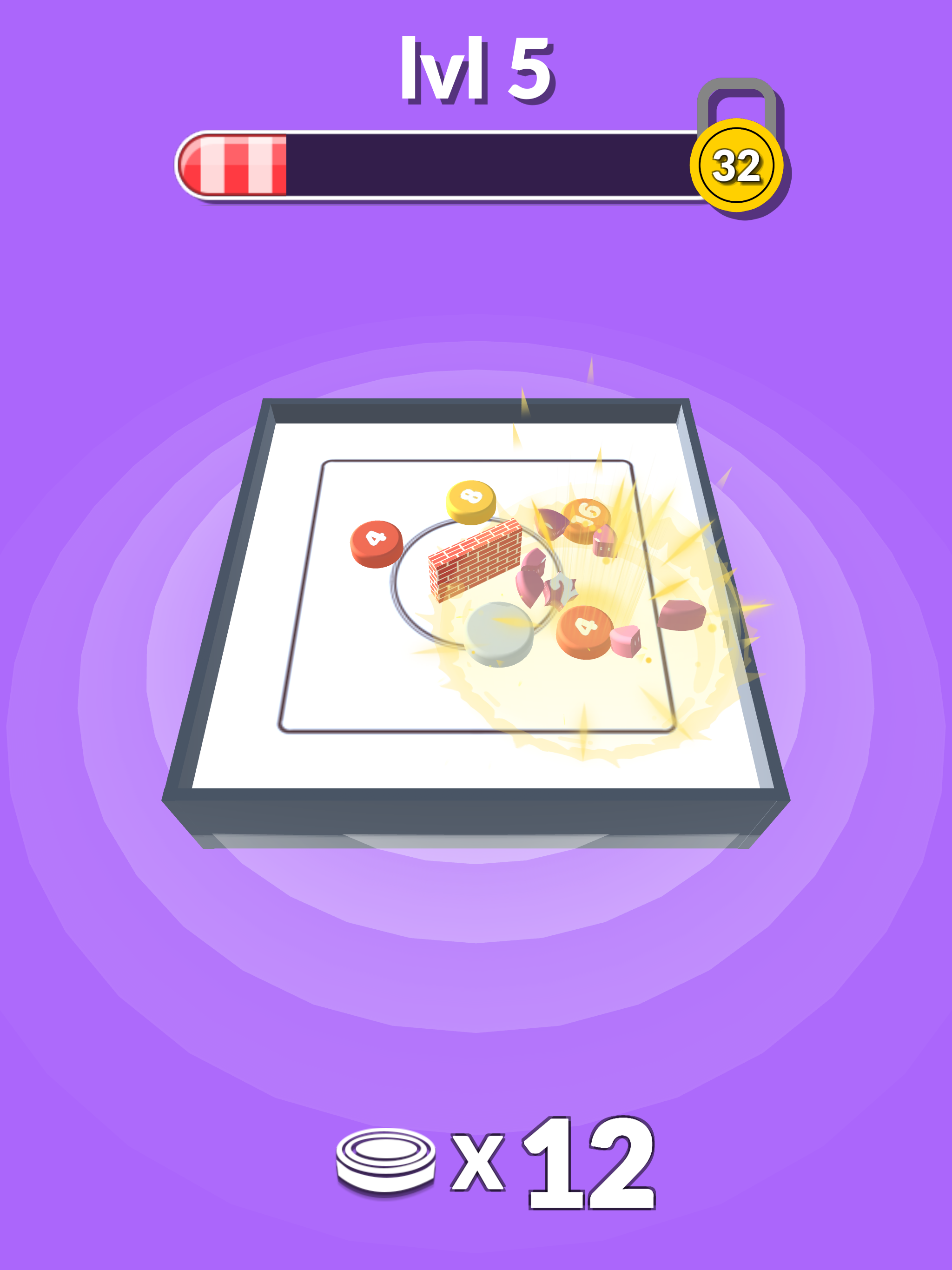 2048 Merge Pool Game Screenshot
