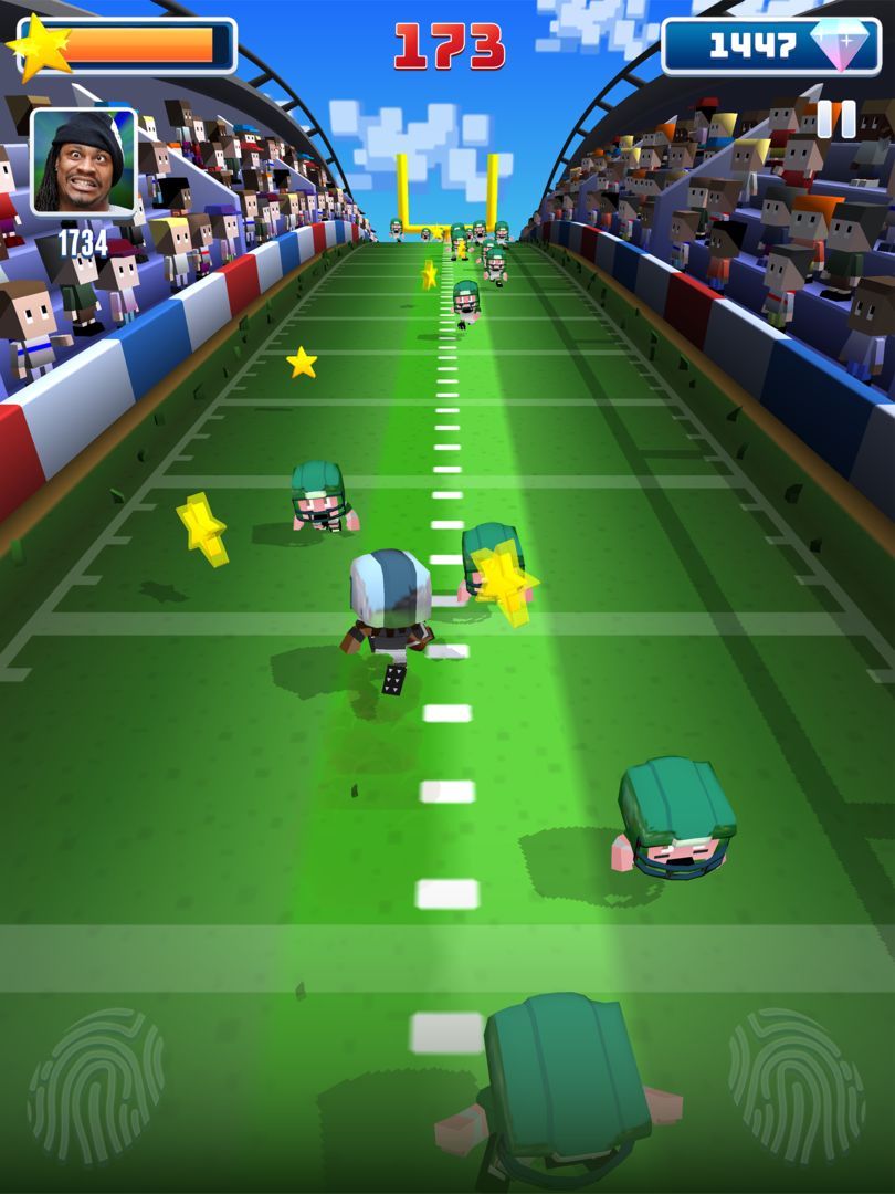 Marshawn Lynch Blocky Football screenshot game