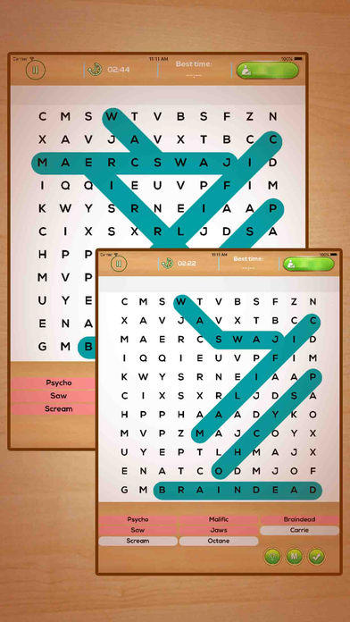 Unlimited Word Search Puzzle - Brain It Word 게임 스크린샷