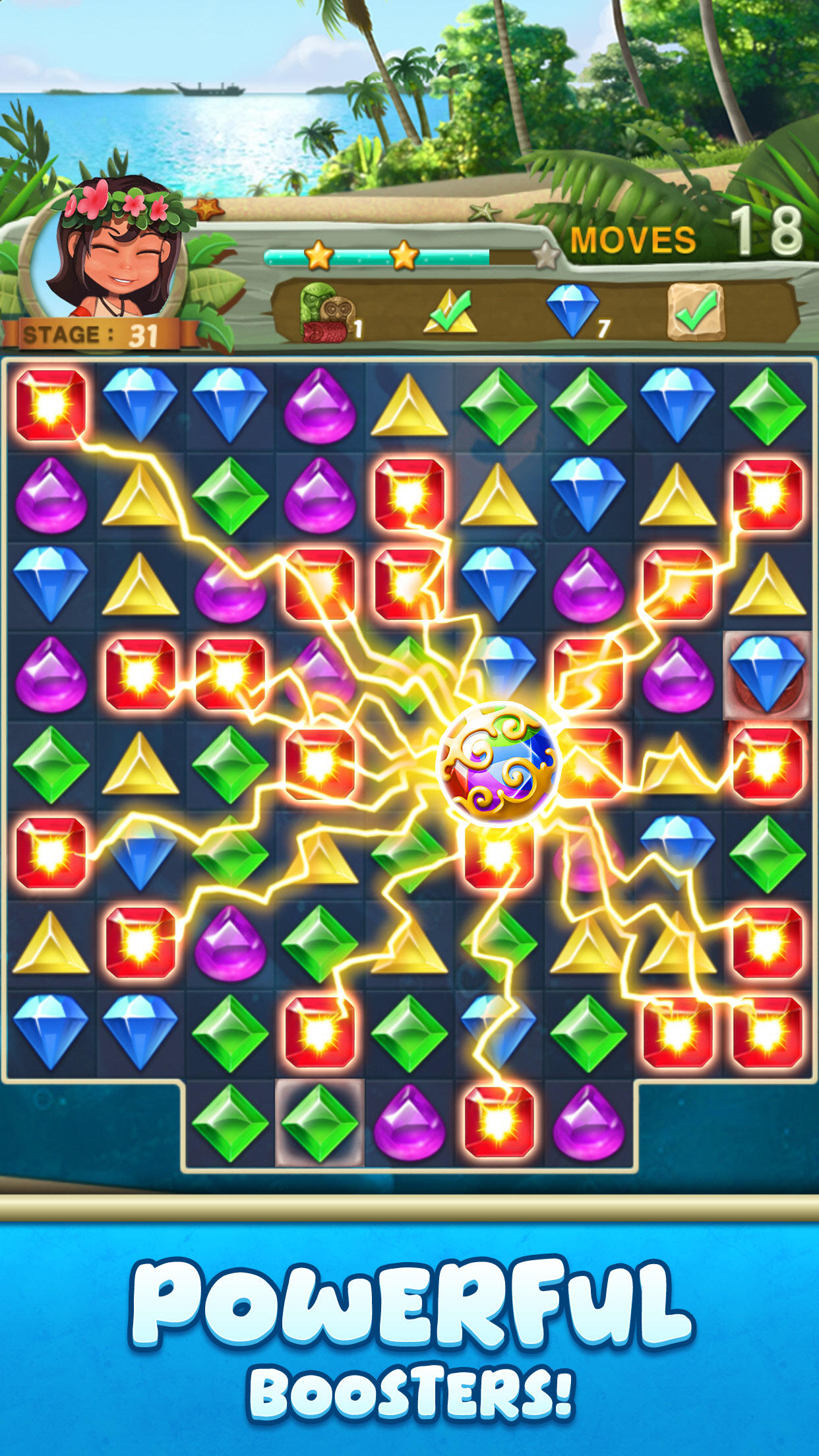 Paradise Jewel: Match 3 Puzzle Game Screenshot