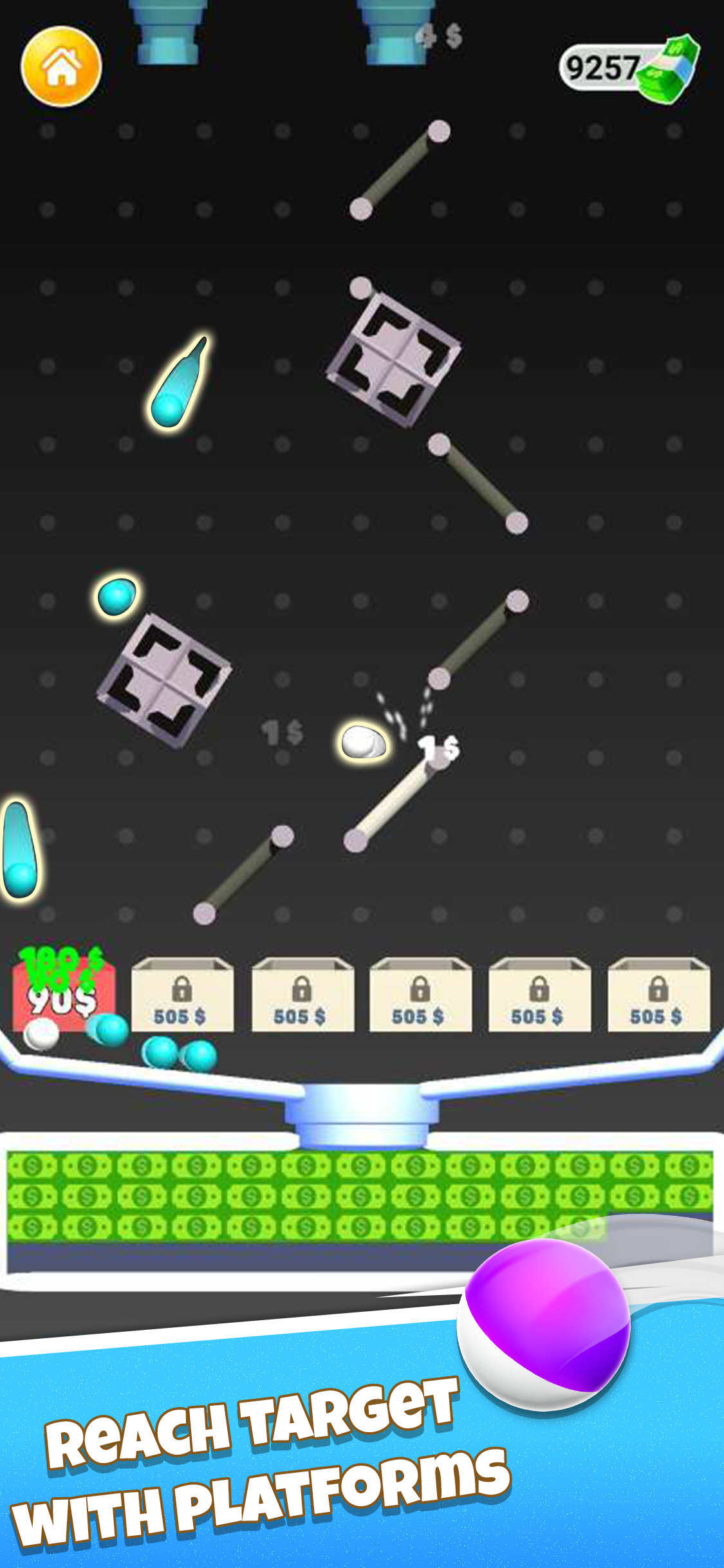 Balls and Platforms Game Screenshot