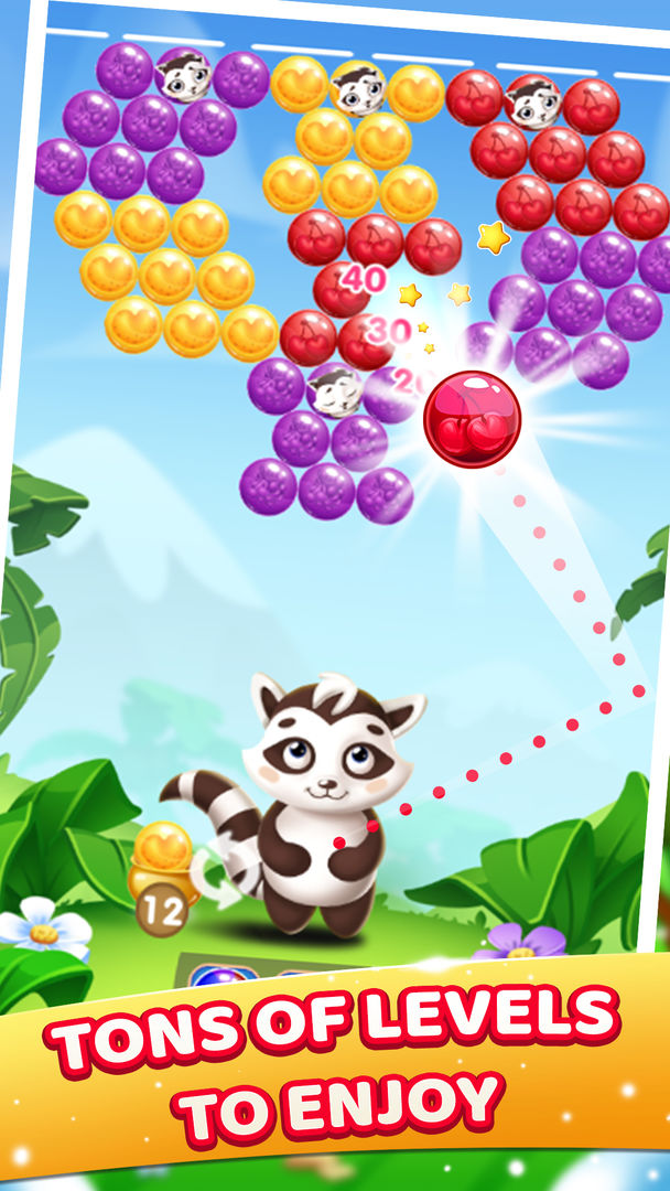 Raccoon Bubbles screenshot game