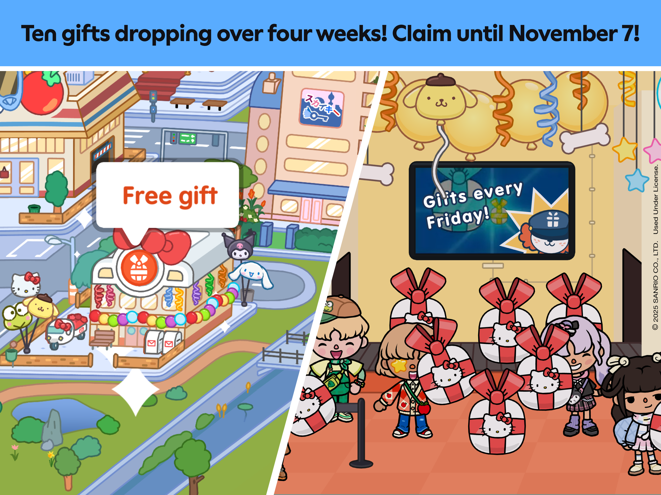 Cuplikan Layar Game Toca Boca World x Hello Kitty