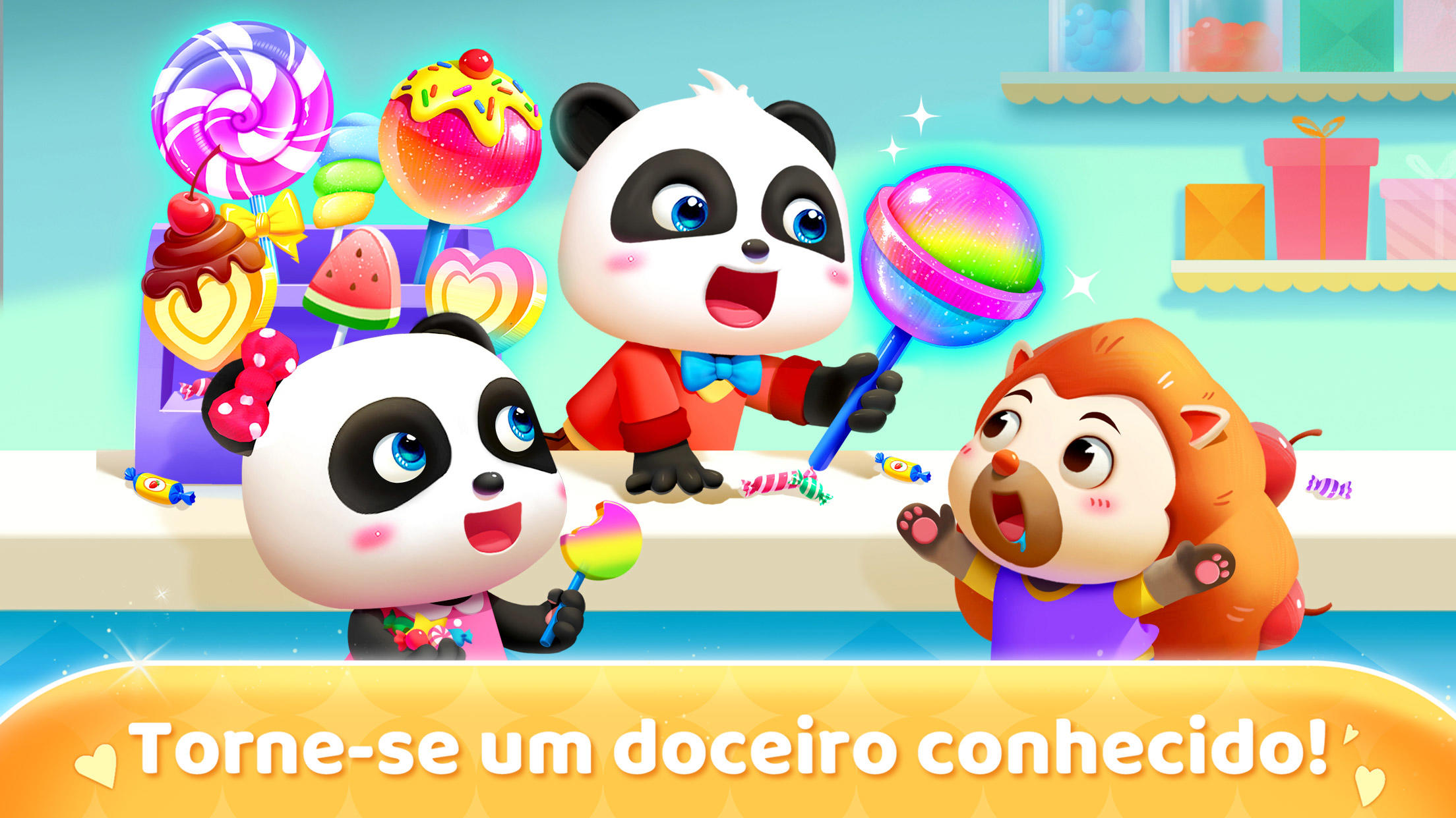 Captura de Tela do Jogo Fábrica de Doces-Pequeno Panda