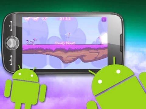 Screenshot of the video of Robot Unicorn Attack