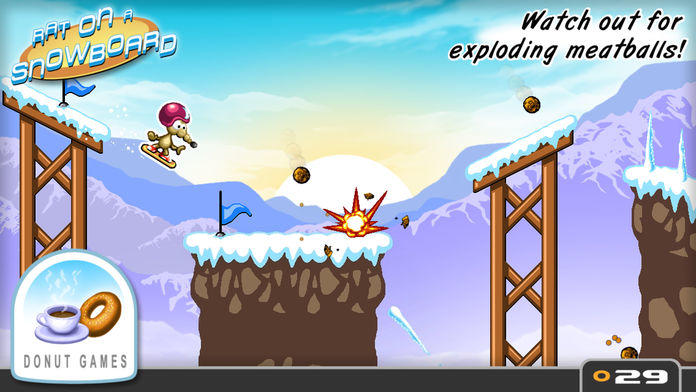 Rat On A Snowboard Game Screenshot