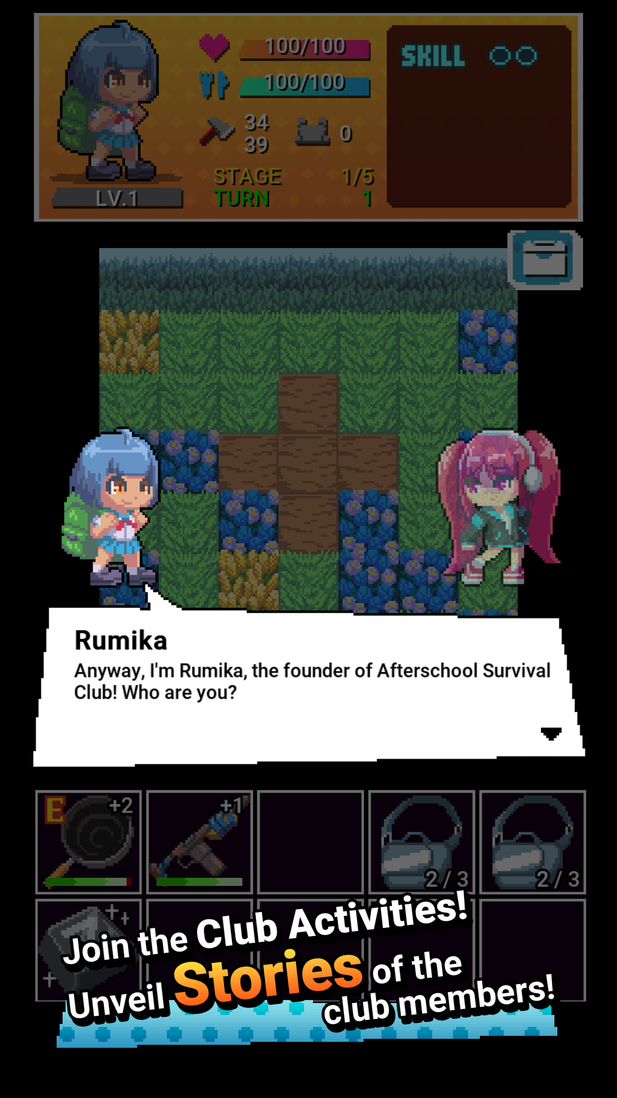 Captura de Tela do Jogo Afterschool! Survival Club