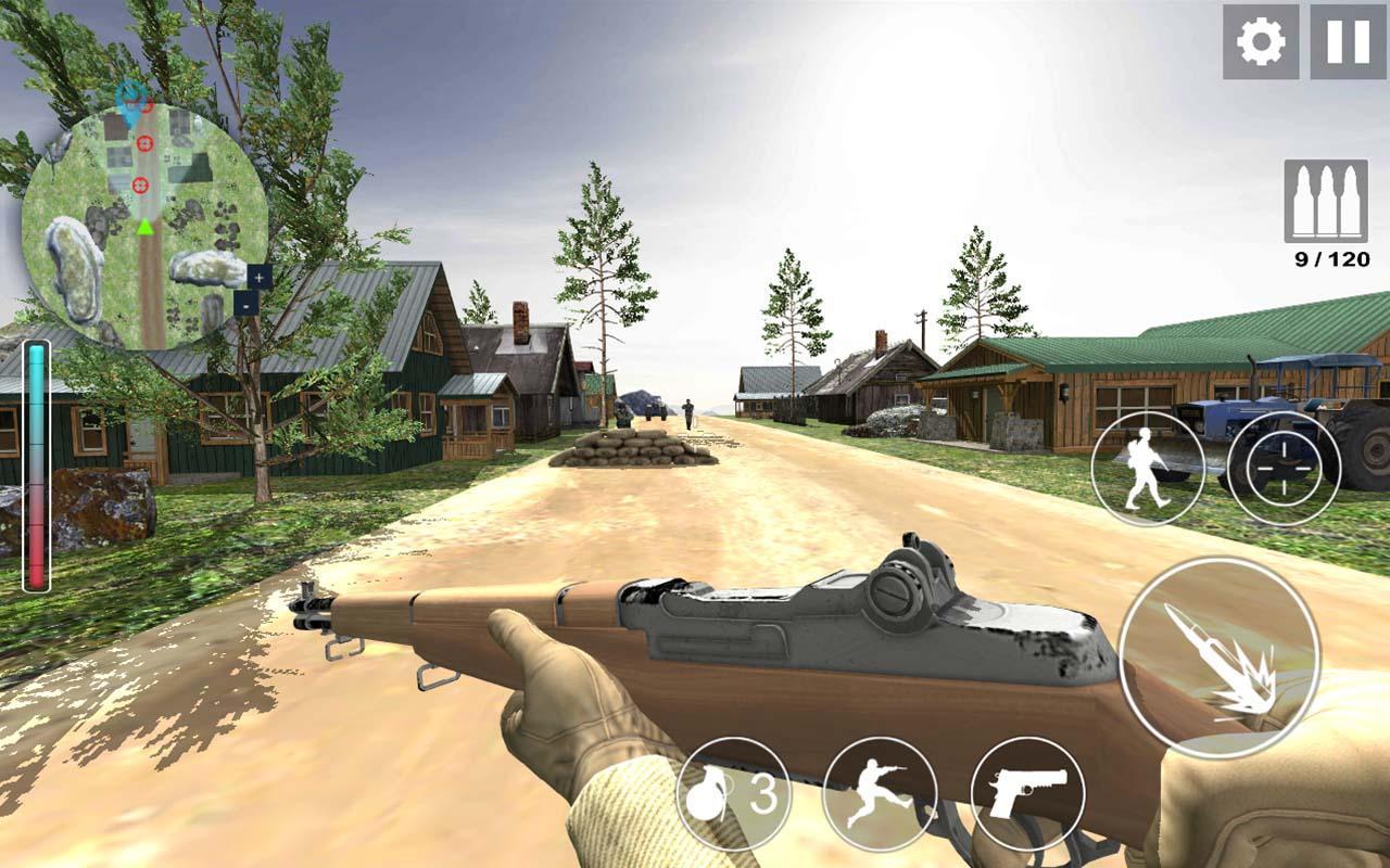 Screenshot 1 of द्वितीय विश्व युद्ध की पुकार: WW2 FPS फ्रंटलाइन शूटर 