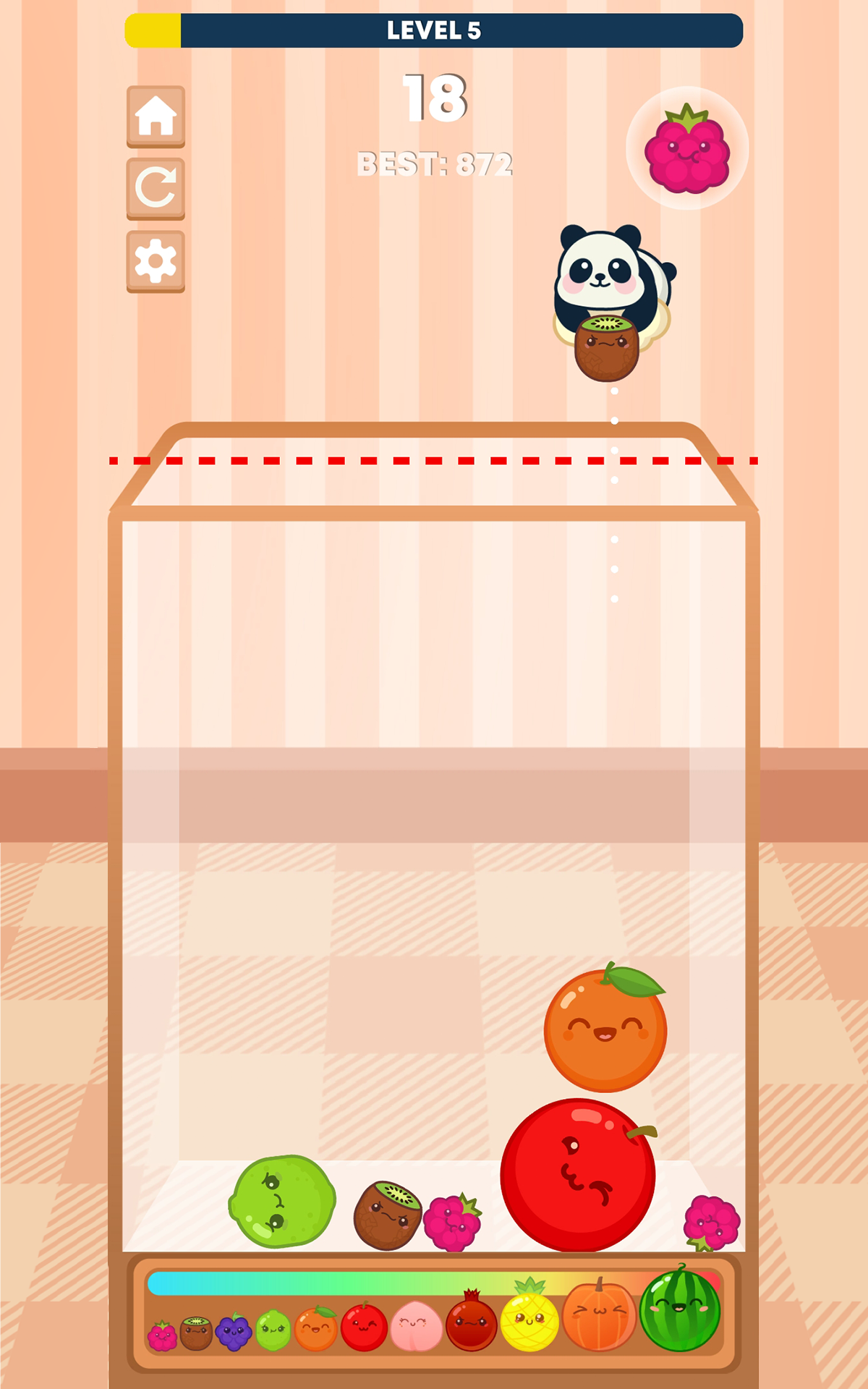 Screenshot of Watermelon Game: Panda Merge