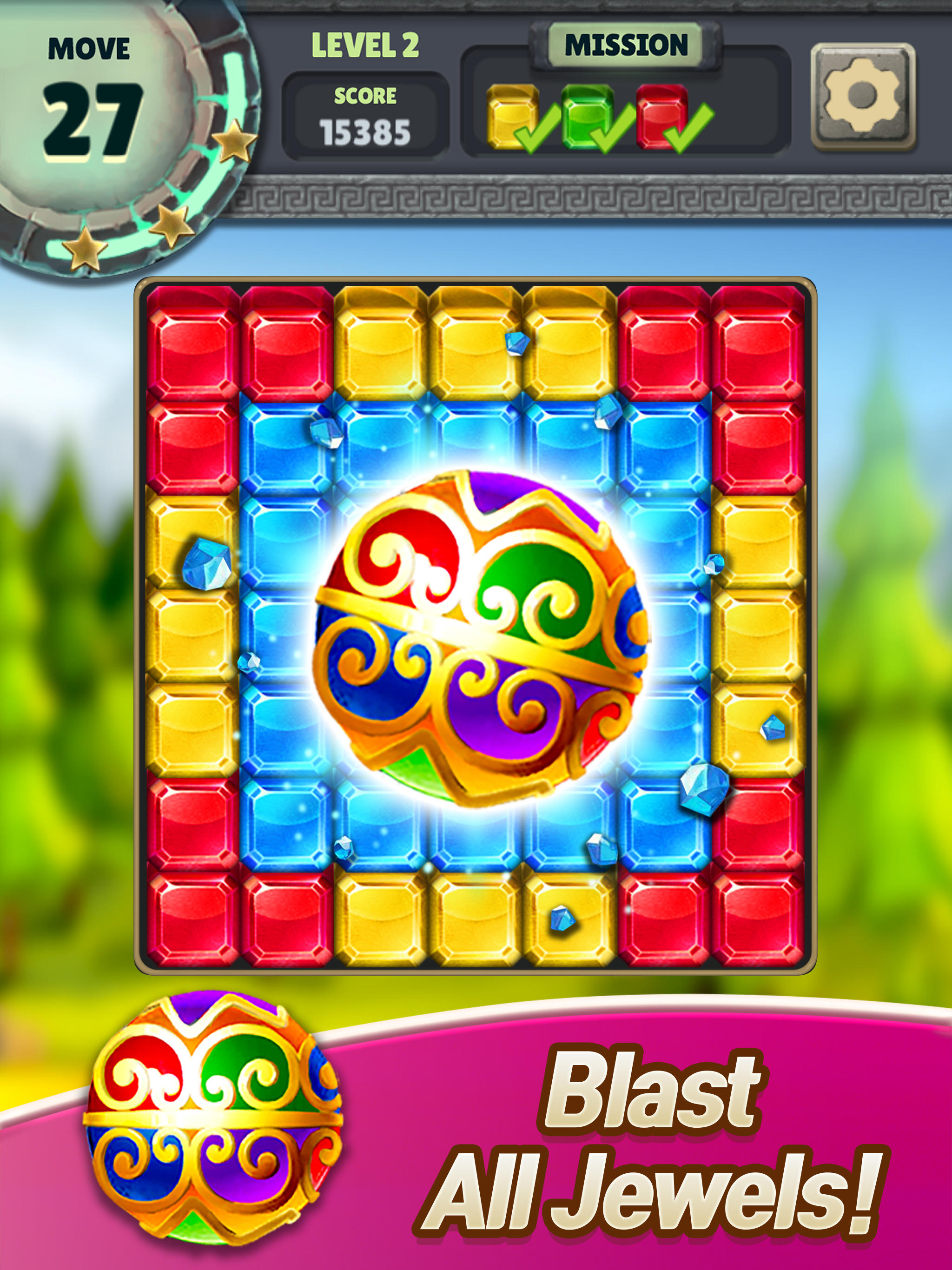 Jewel Blast : Temple Game Screenshot