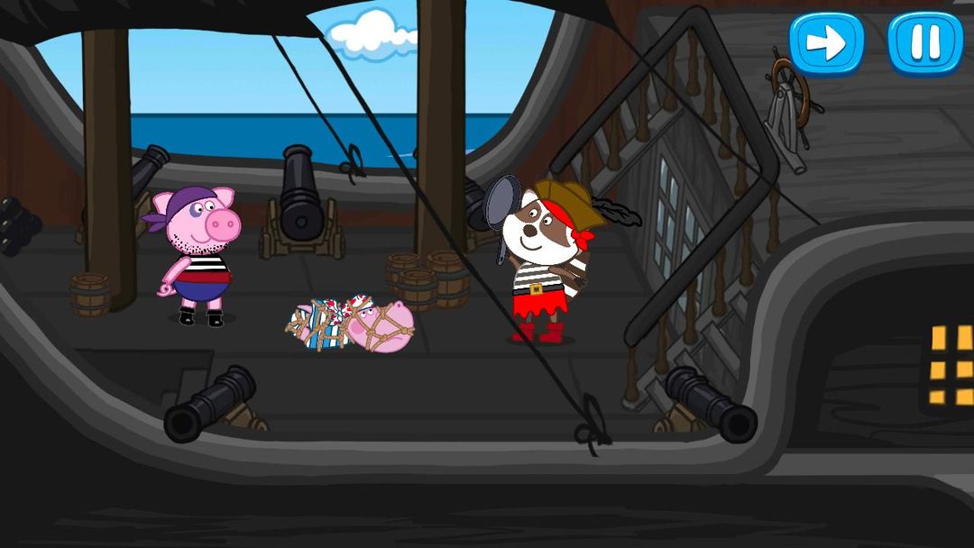 海盜寶藏：給孩子們的童話故事遊戲截圖