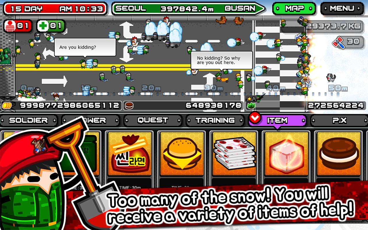 Captura de Tela do Jogo Shovel commandos 2 clicker !