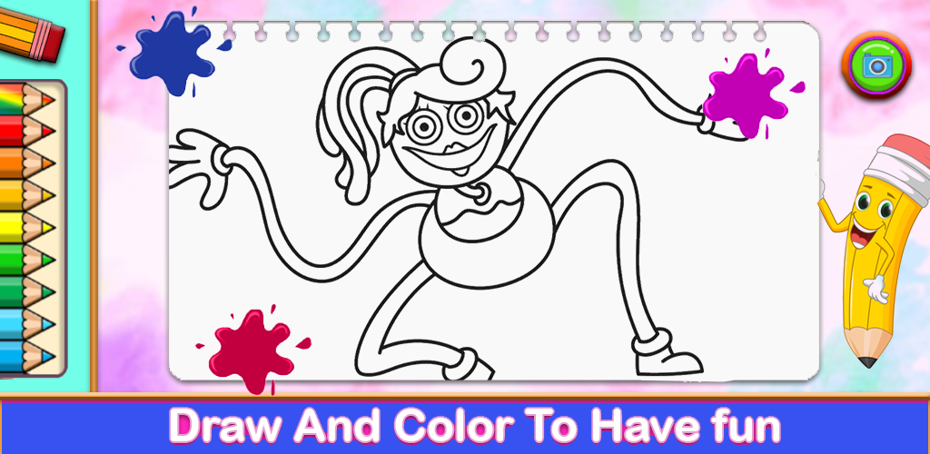 mommy long legs coloring book Game Screenshot