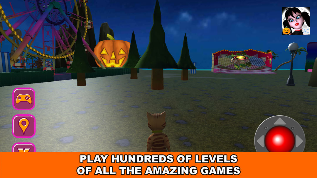 Screenshot of Halloween Cat Theme Park 3D