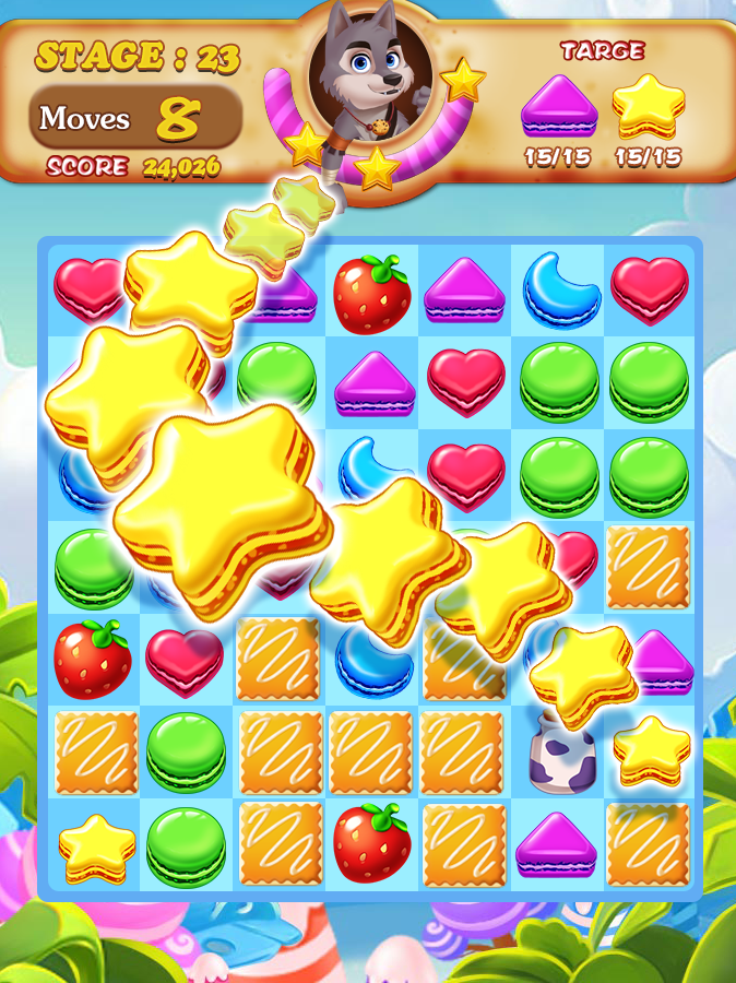 Screenshot of cookie crush puzzle