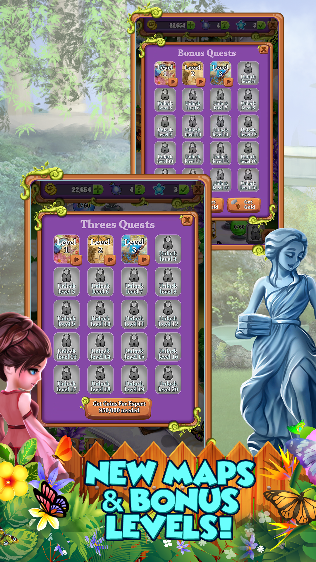 Mahjong: Butterfly World Game Screenshot