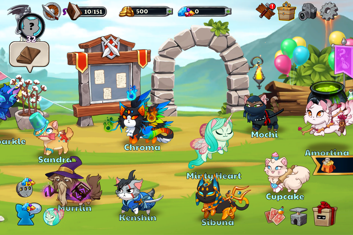 Screenshot of Castle Cats - Idle Hero RPG