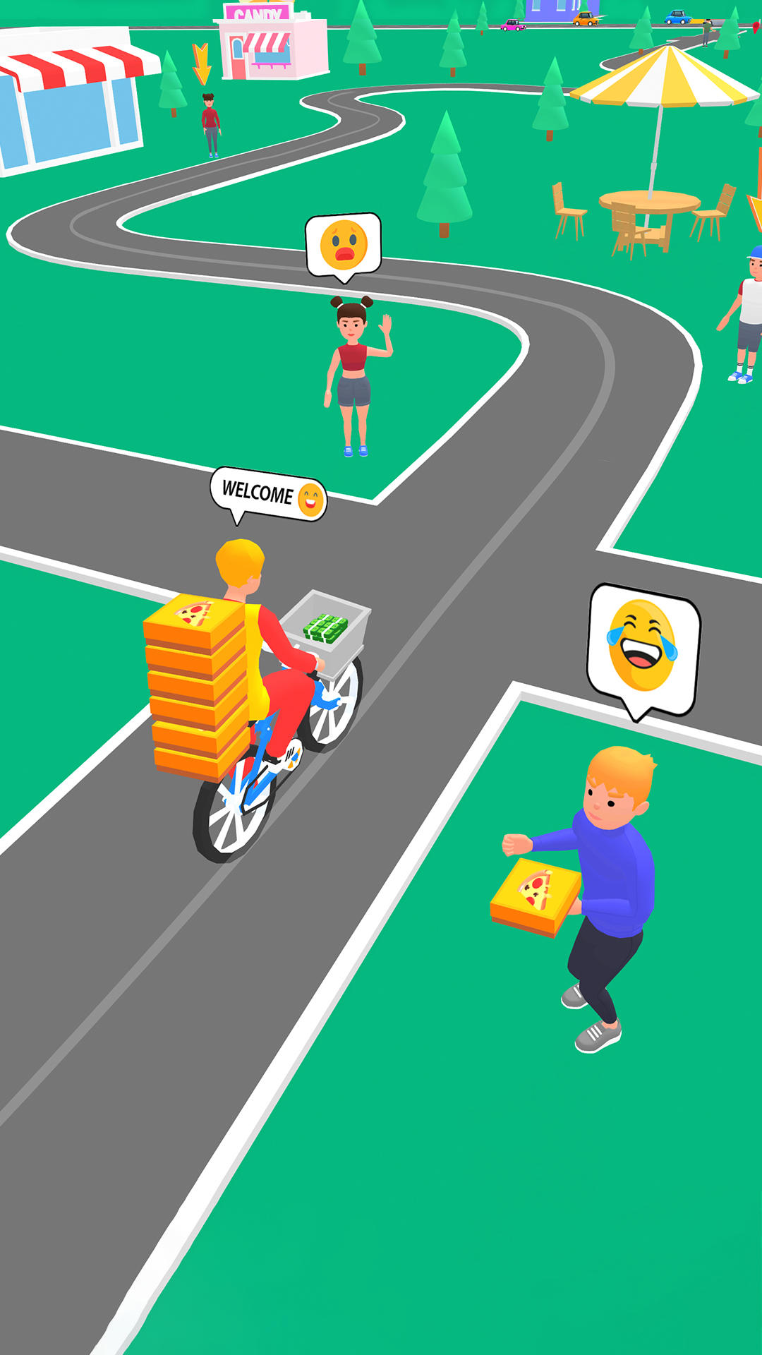 Pizza Delivery Game: Bike Game Game Screenshot
