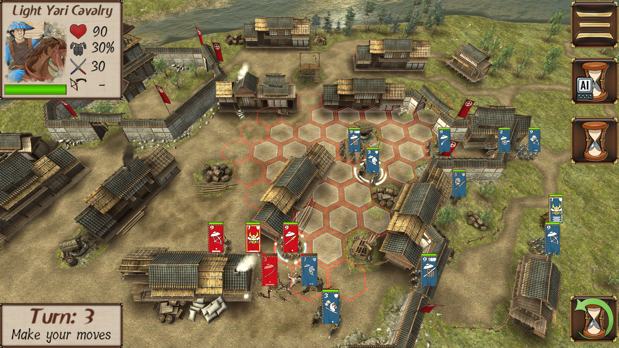 Shogun's Empire: Hex Commander Game Screenshot
