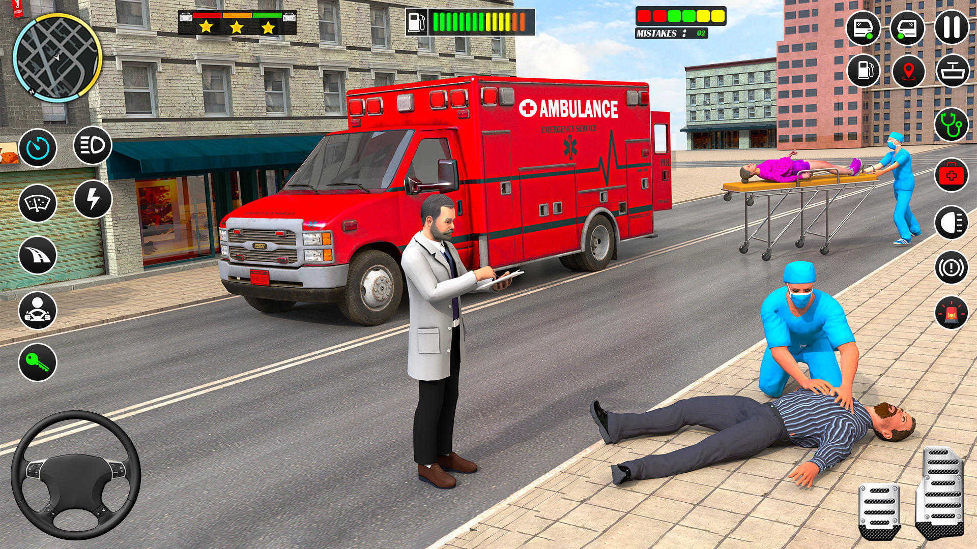 Cuplikan Layar Game City Ambulance Simulator Game