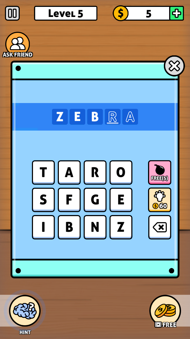Mystery Words Room screenshot game