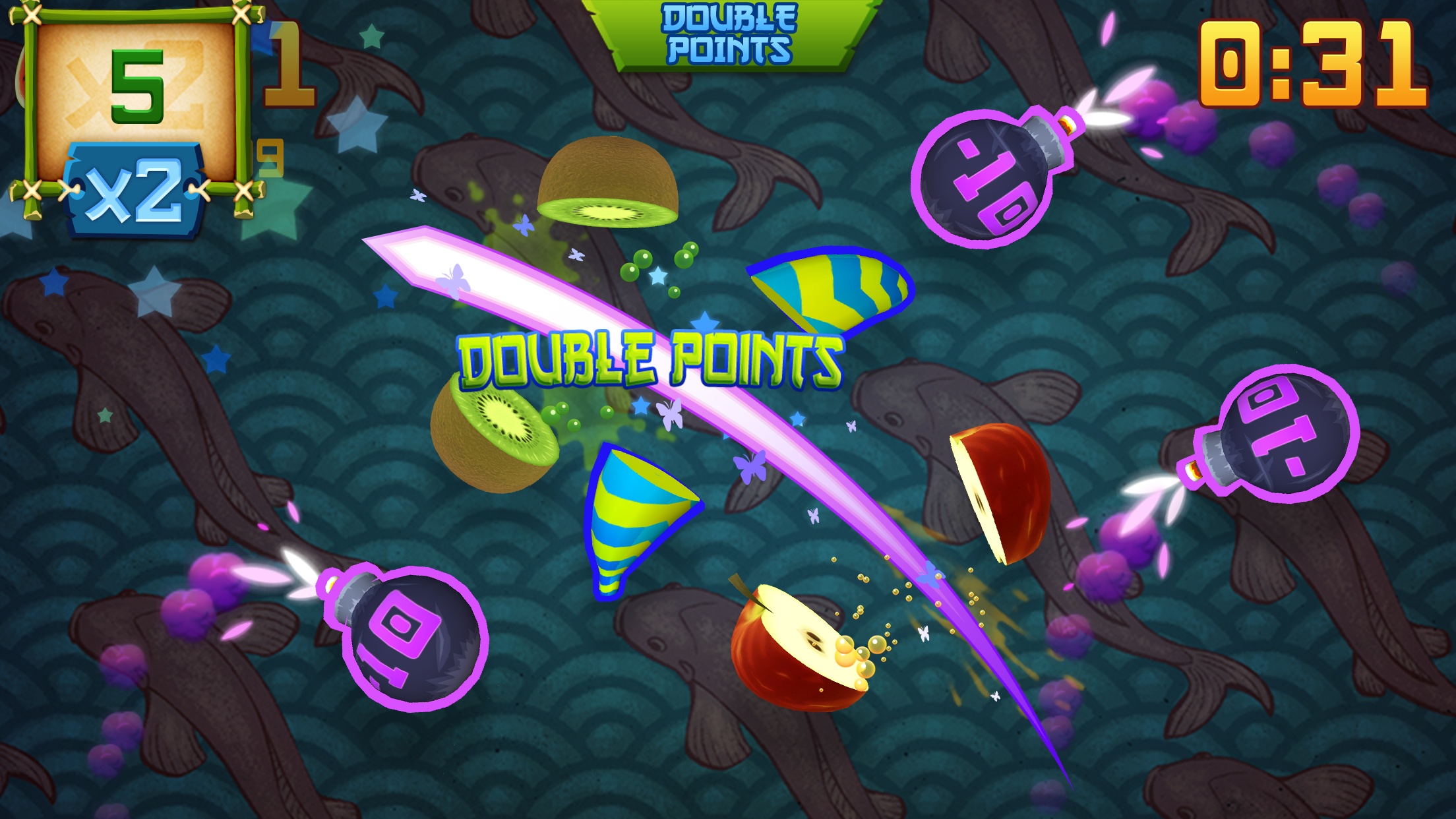 Screenshot of Fruit Ninja Classic+