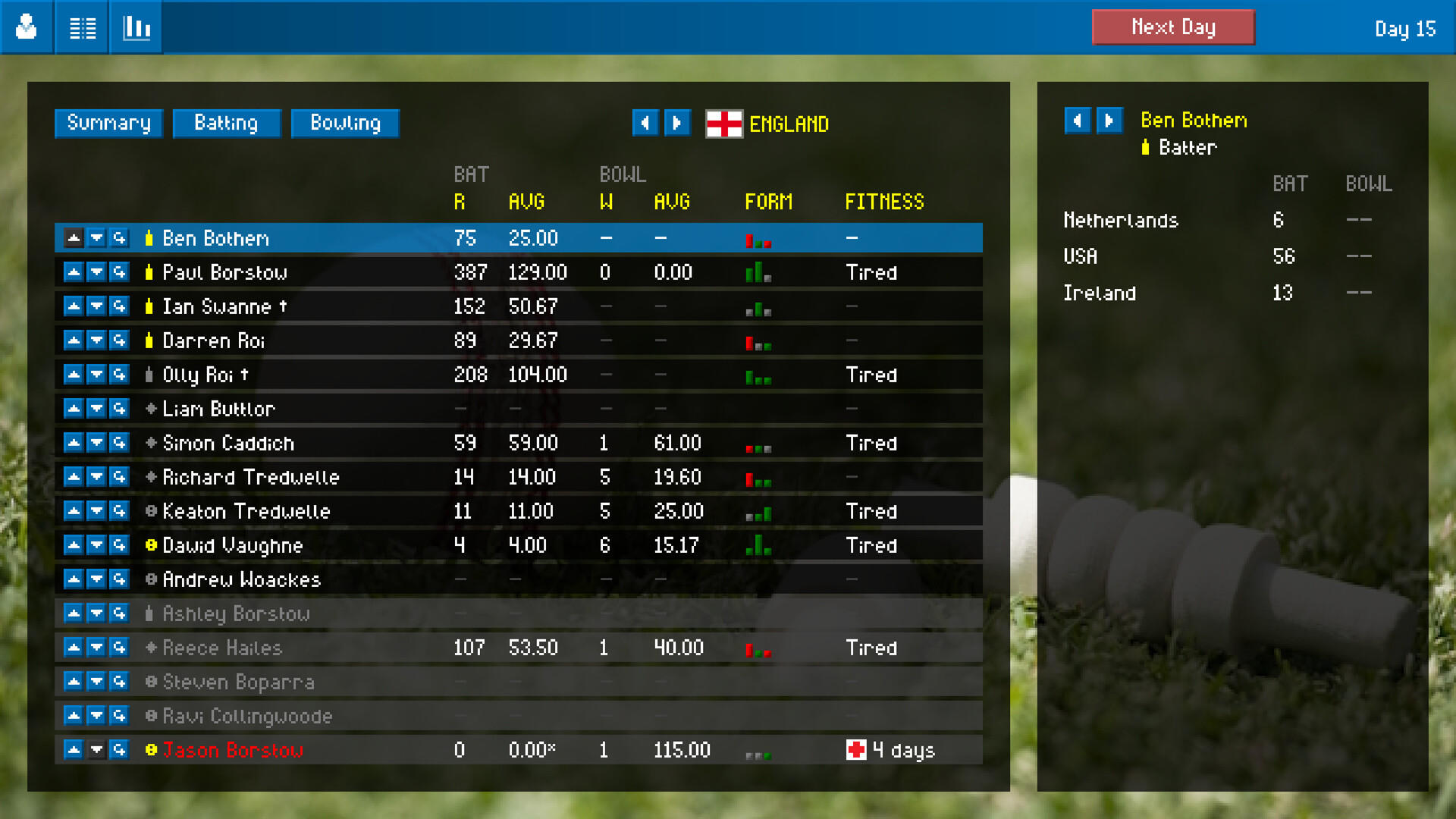 Click Cricket Game Screenshot