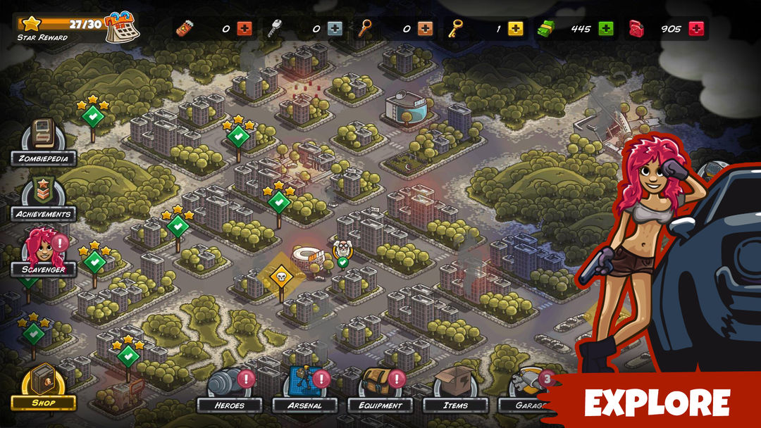 Screenshot of Dead World Heroes: Zombie Rush