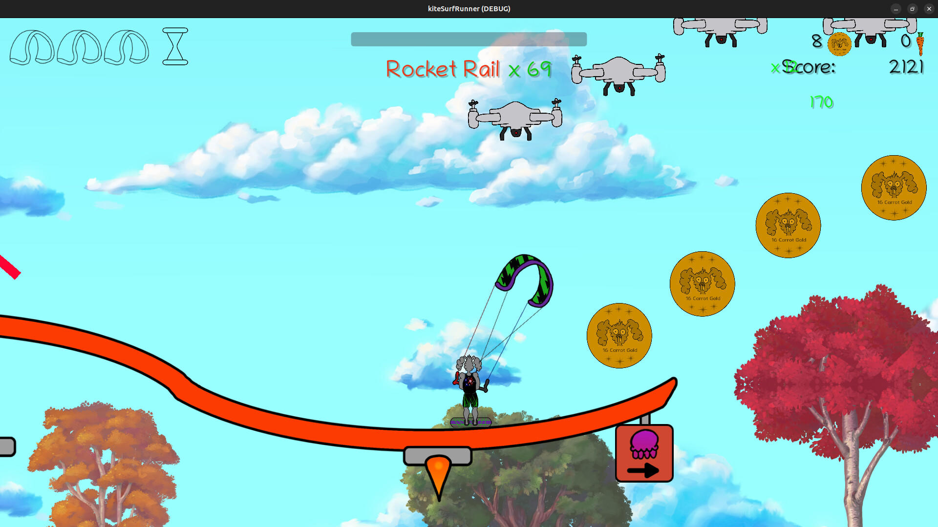 Kitesurf Runner Game Screenshot