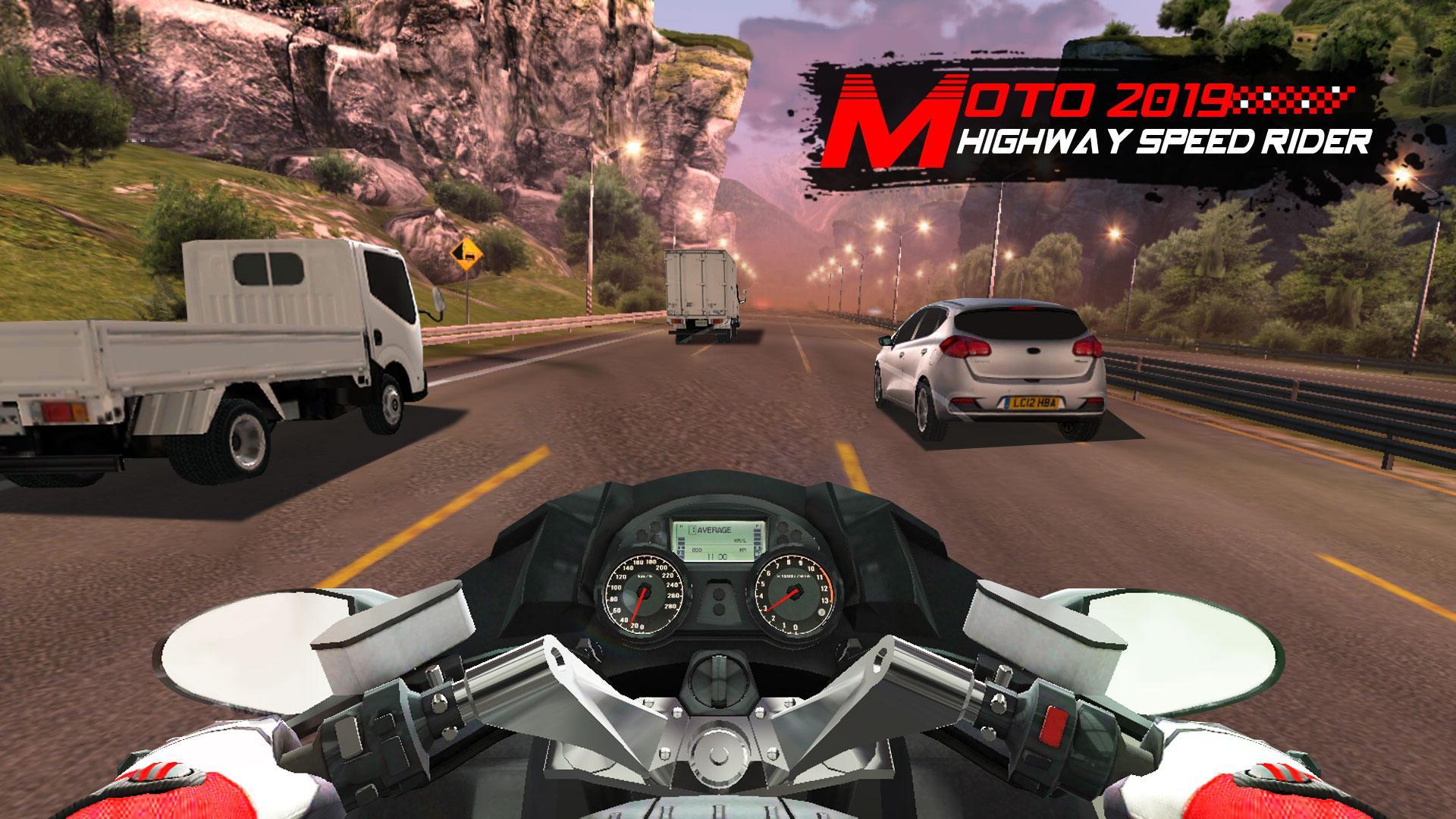 Moto 2019 - Highway Speed Rider ภาพหน้าจอเกม