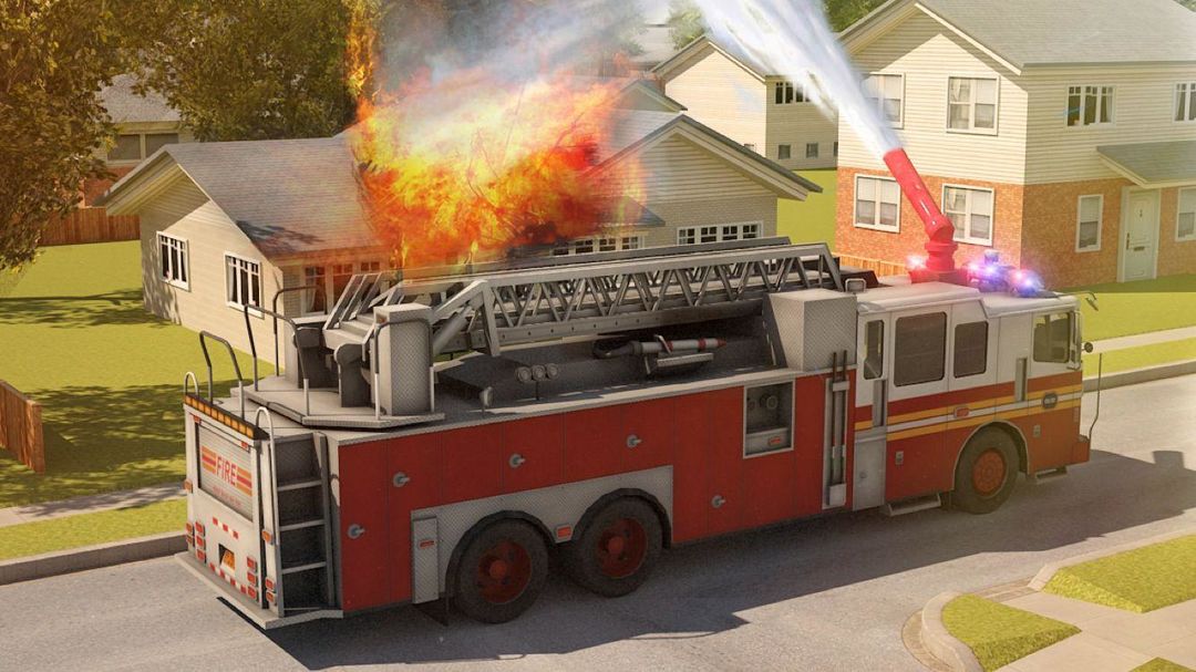 Screenshot of Fire Truck Driving Simulator 3D Parking Games 2018