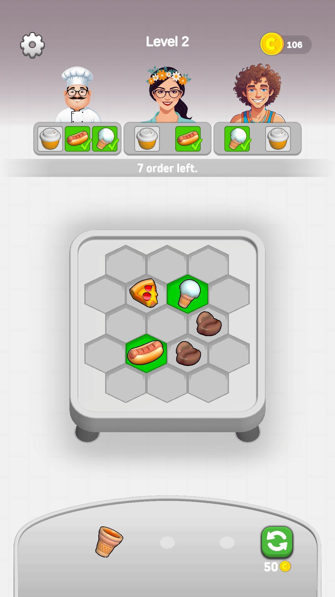 Merge The Foods Game Screenshot