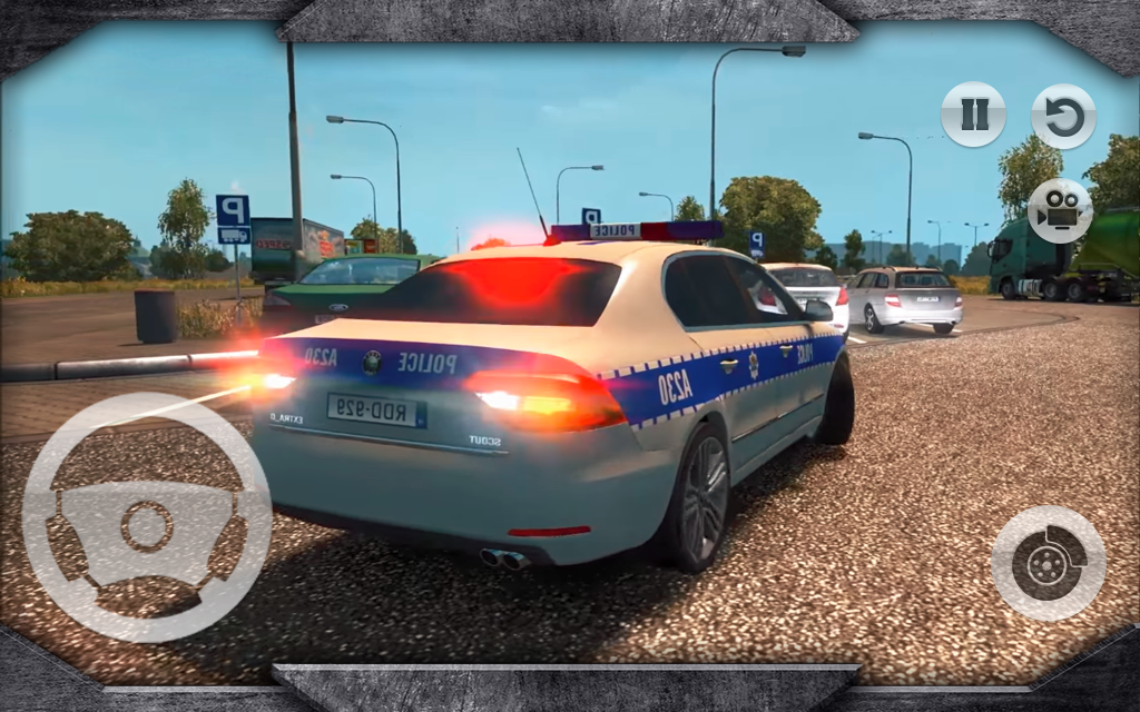 Screenshot 1 of 경찰차 : 오프로드 범죄 추적 운전 시뮬레이터 1.1