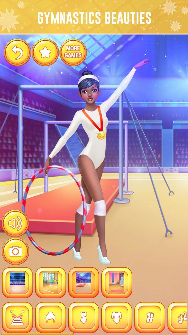 Screenshot of Gymnastics Girls Dress Up Game