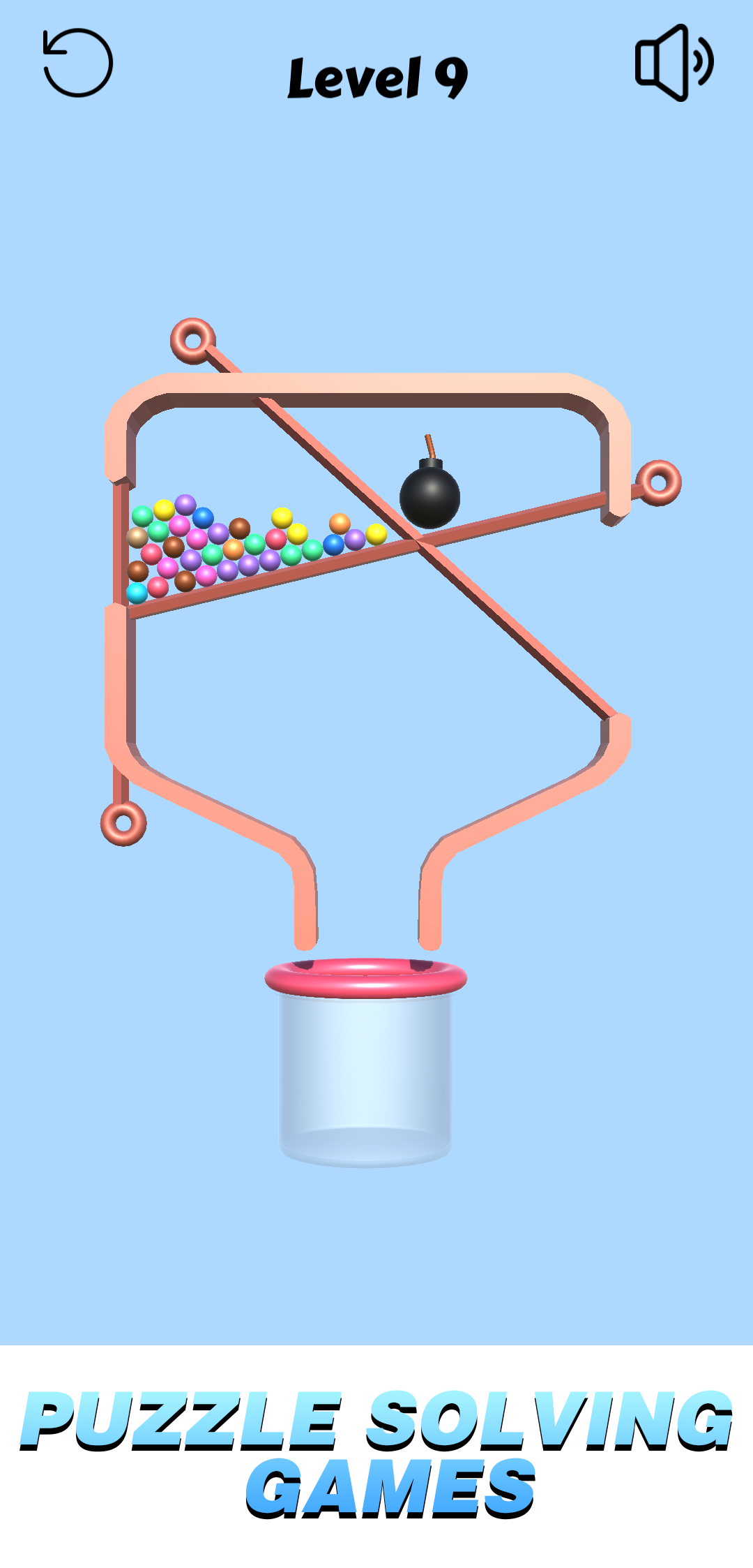 Cuplikan Layar Game Pull out the pin to save the ball