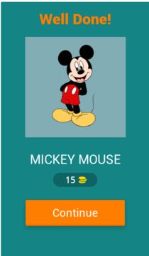 Cartoon Character Quiz Game Game Screenshot