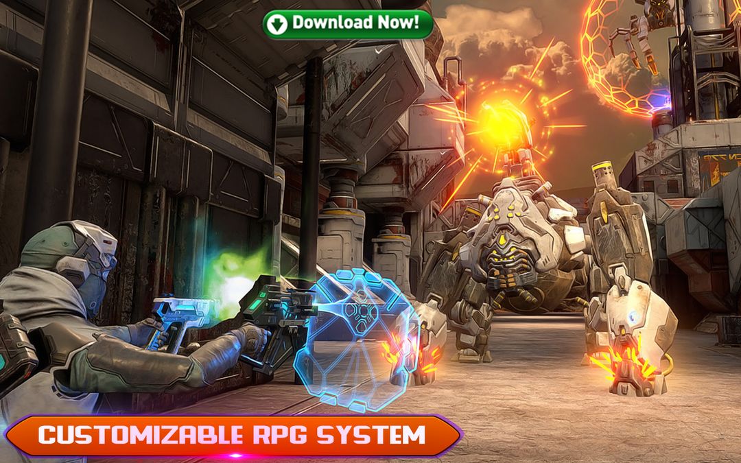 Screenshot of Sci-Fi Cover Fire – 3D Offline Shooting Games