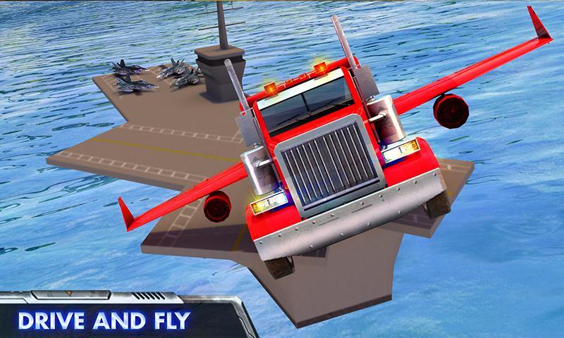 Captura de Tela do Jogo Modern Flying Truck Sim 3D
