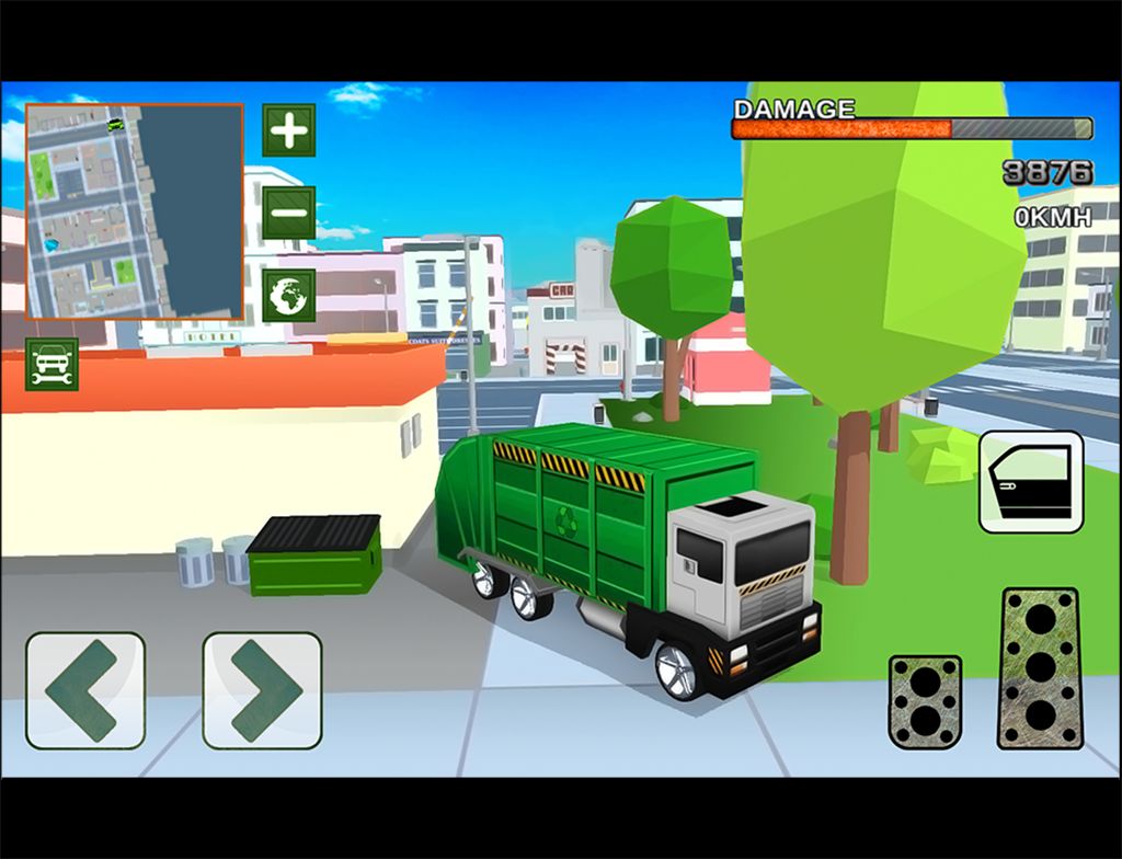 塊狀垃圾車模擬器遊戲截圖