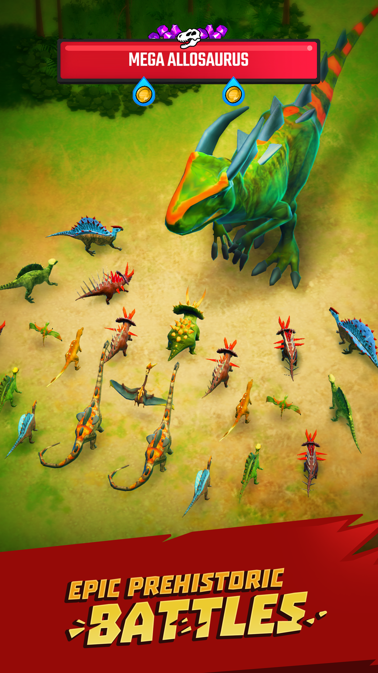 Jurassic Warfare: Dino Battle Game Screenshot