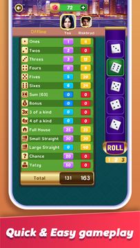 Yatzy Game Screenshot