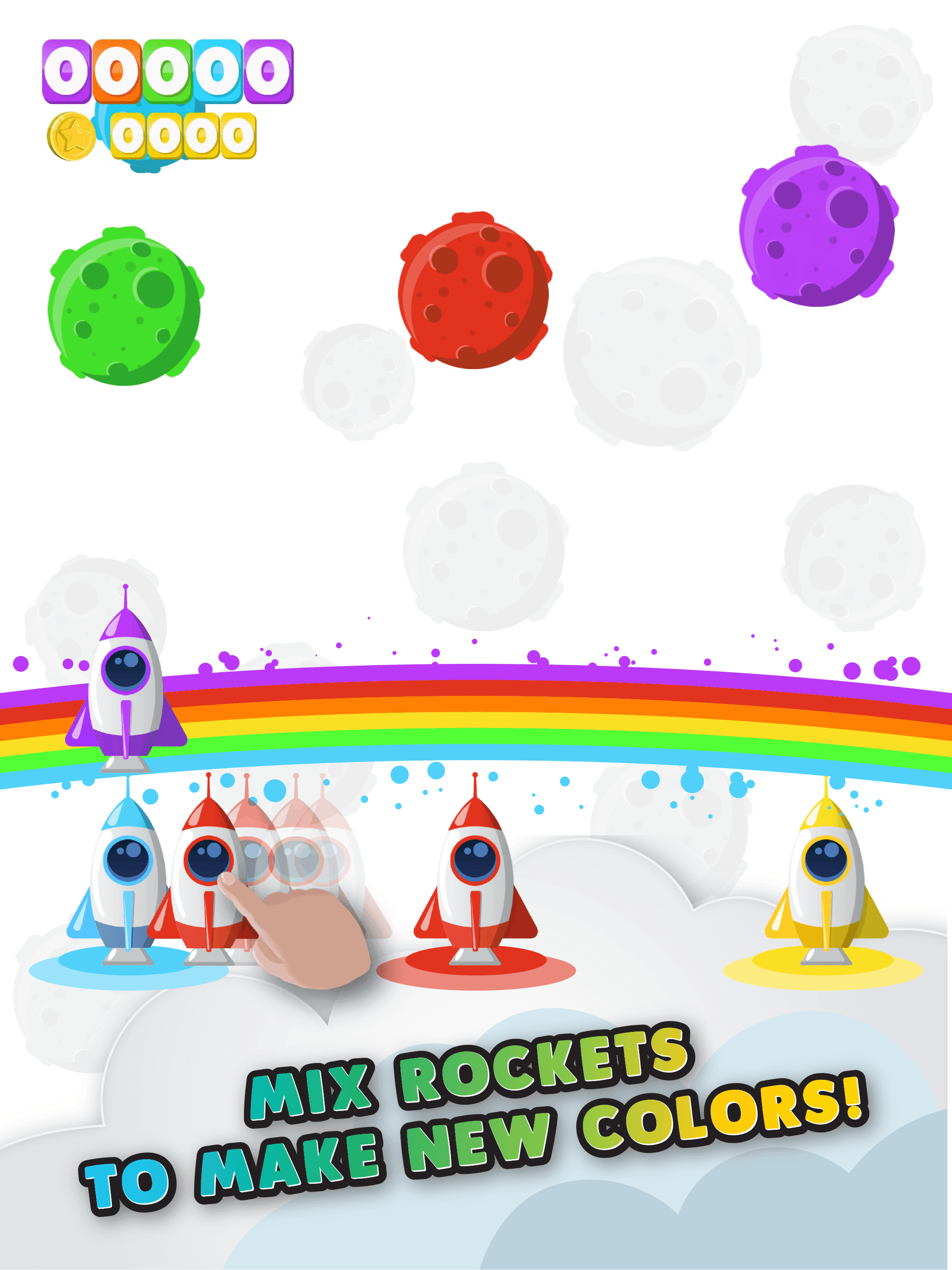 Rainbow Rocket Game Screenshot
