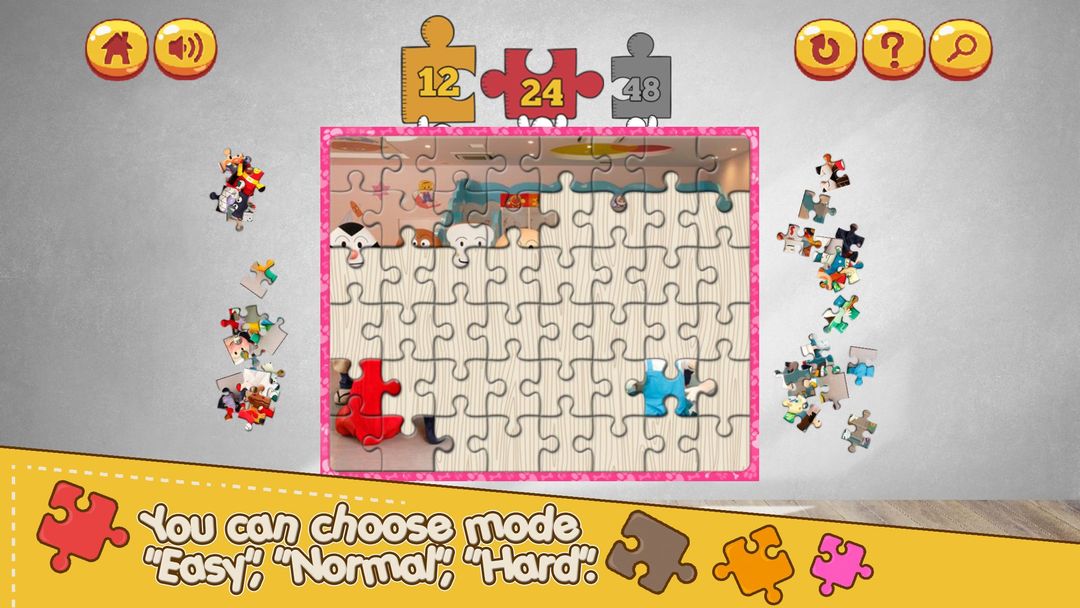 Cartoon jigsaw puzzle game for toddlers screenshot game