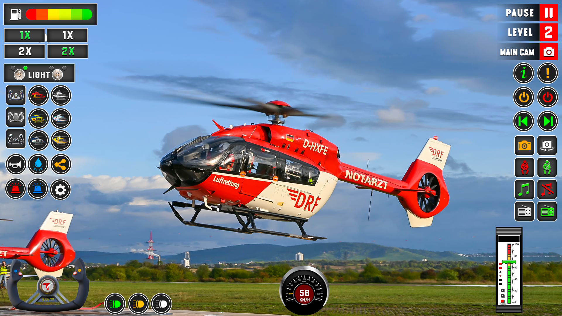 Captura de Tela do Jogo Army Helicopter Simulator Game