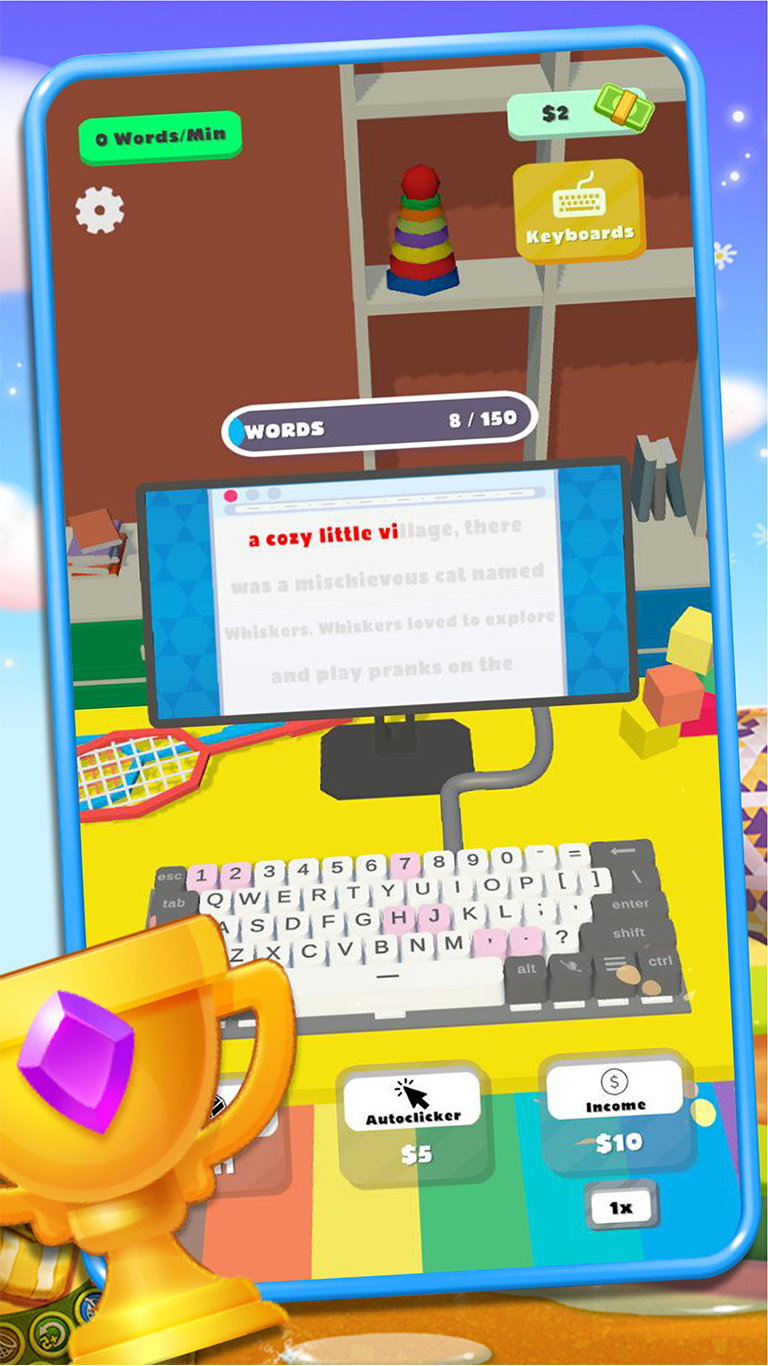 Скриншот игры Keyboard whisper Game